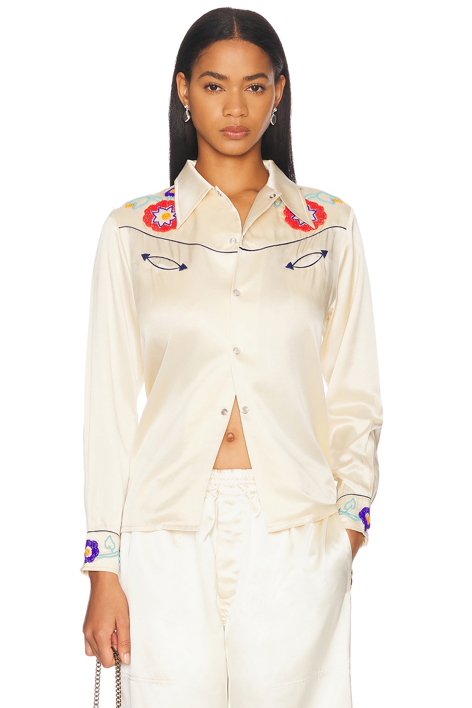 Рубашка в стиле вестерн для садовой вечеринки Bode, Cream Multi
Рубашка в стиле вестерн для садовой вечеринки Bode, Cream Multi