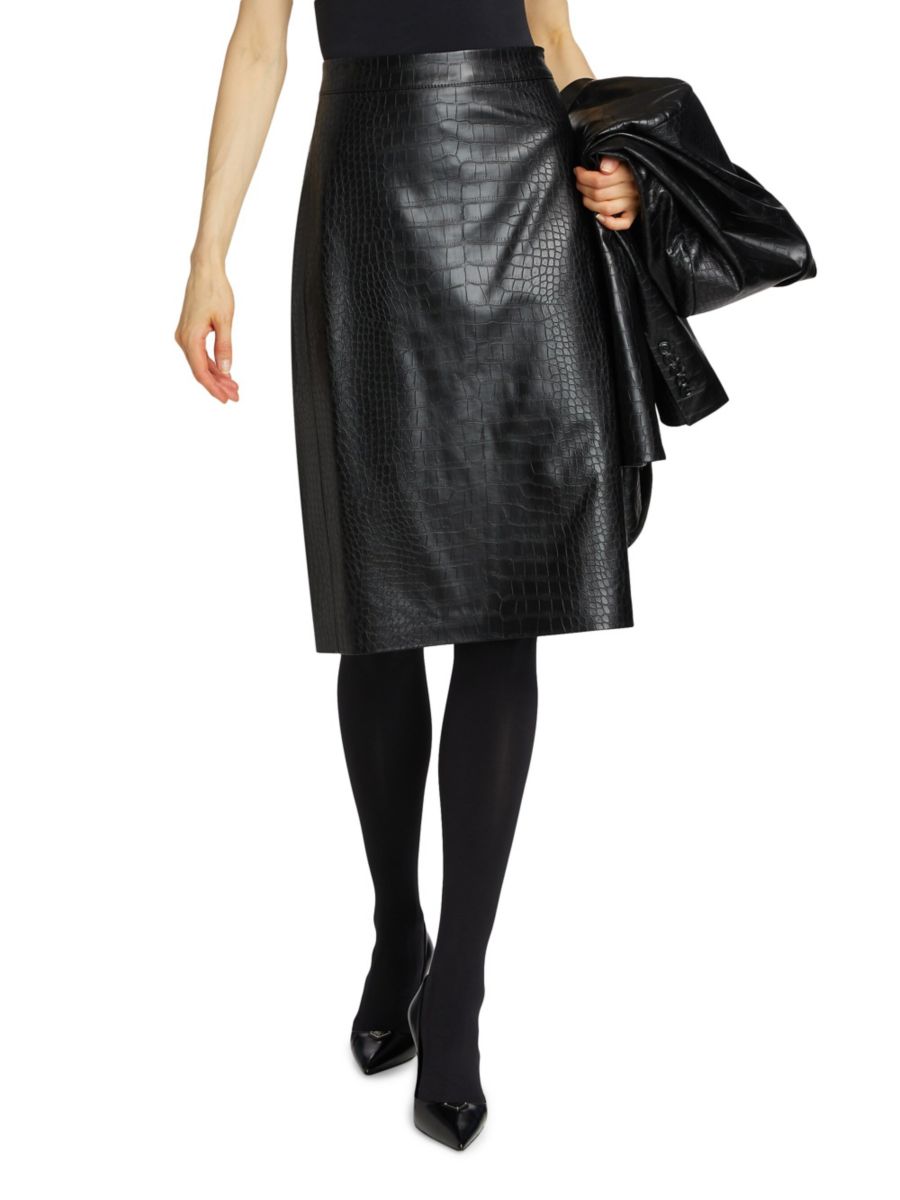 Юбка миди с тиснением под крокодила Canary Kobi Halperin, черный
Юбка миди с тиснением под крокодила Canary Kobi Halperin, черный