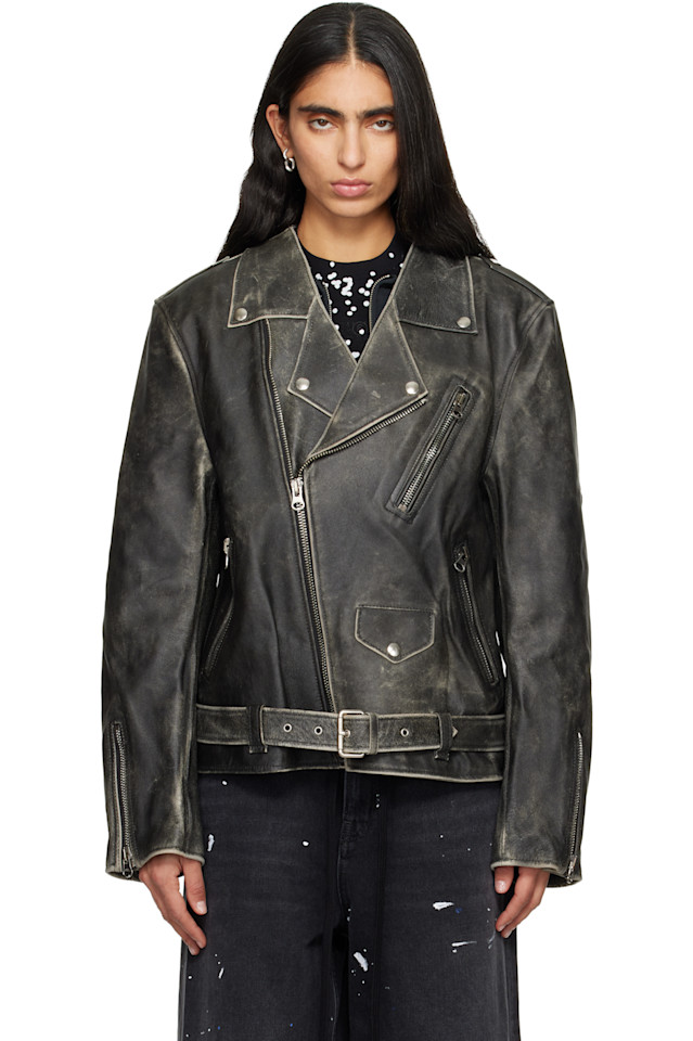 Mm6 Maison Margiela Коричневая выцветшая кожаная куртка
Mm6 Maison Margiela Коричневая выцветшая кожаная куртка