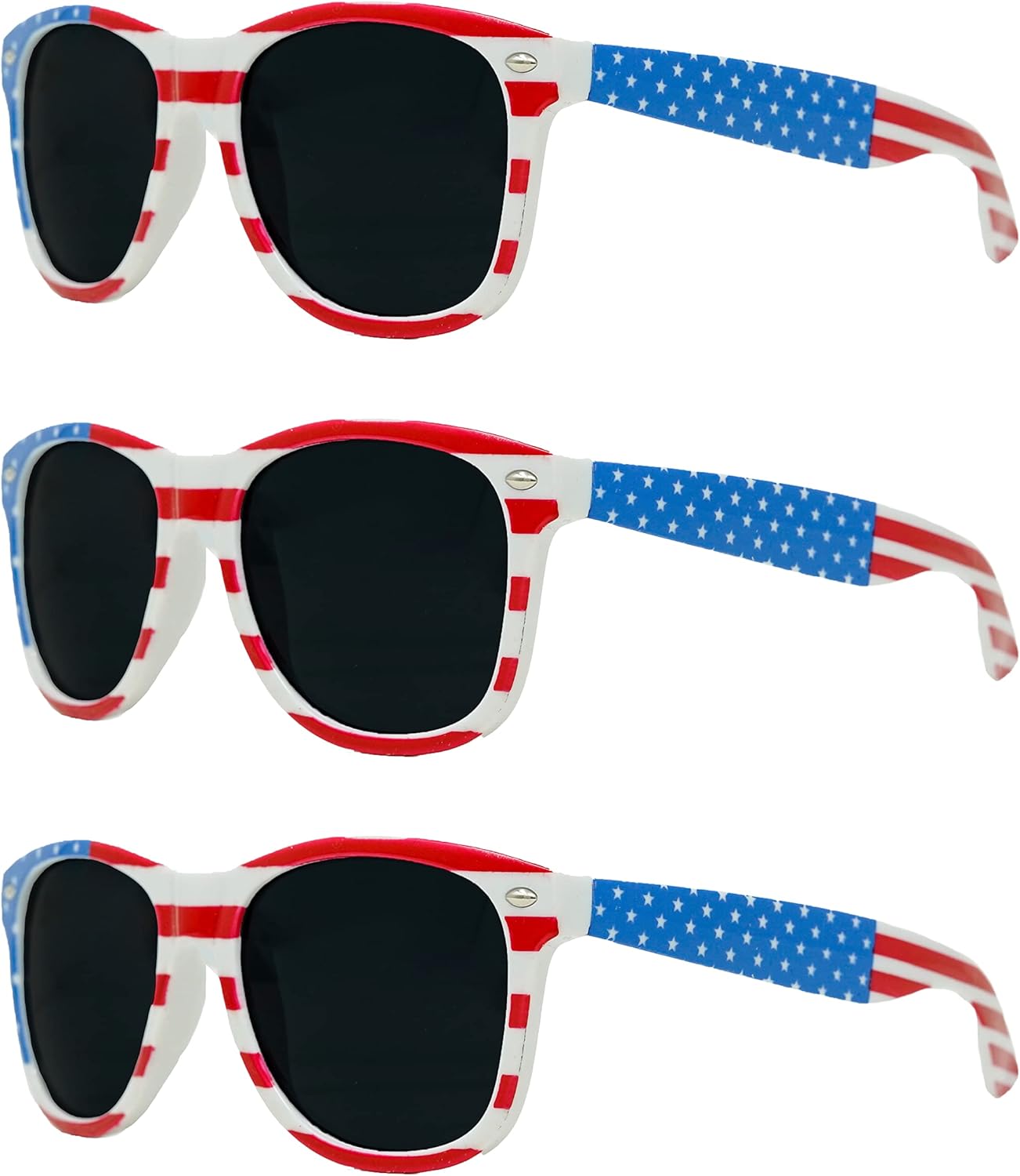 Стильные поляризованные солнцезащитные очки Funky Junque в стиле ретро — защита от УФ-излучения, классические очки унисекс — для девичника, однотонные, в выгодных комплектах, 3 Pack - Usa Flag
Стильные поляризованные солнцезащитные очки Funky Junque в стиле ретро — защита от УФ-излучения, классические очки унисекс — для девичника, однотонные, в выгодных комплектах, 3 Pack - Usa Flag
