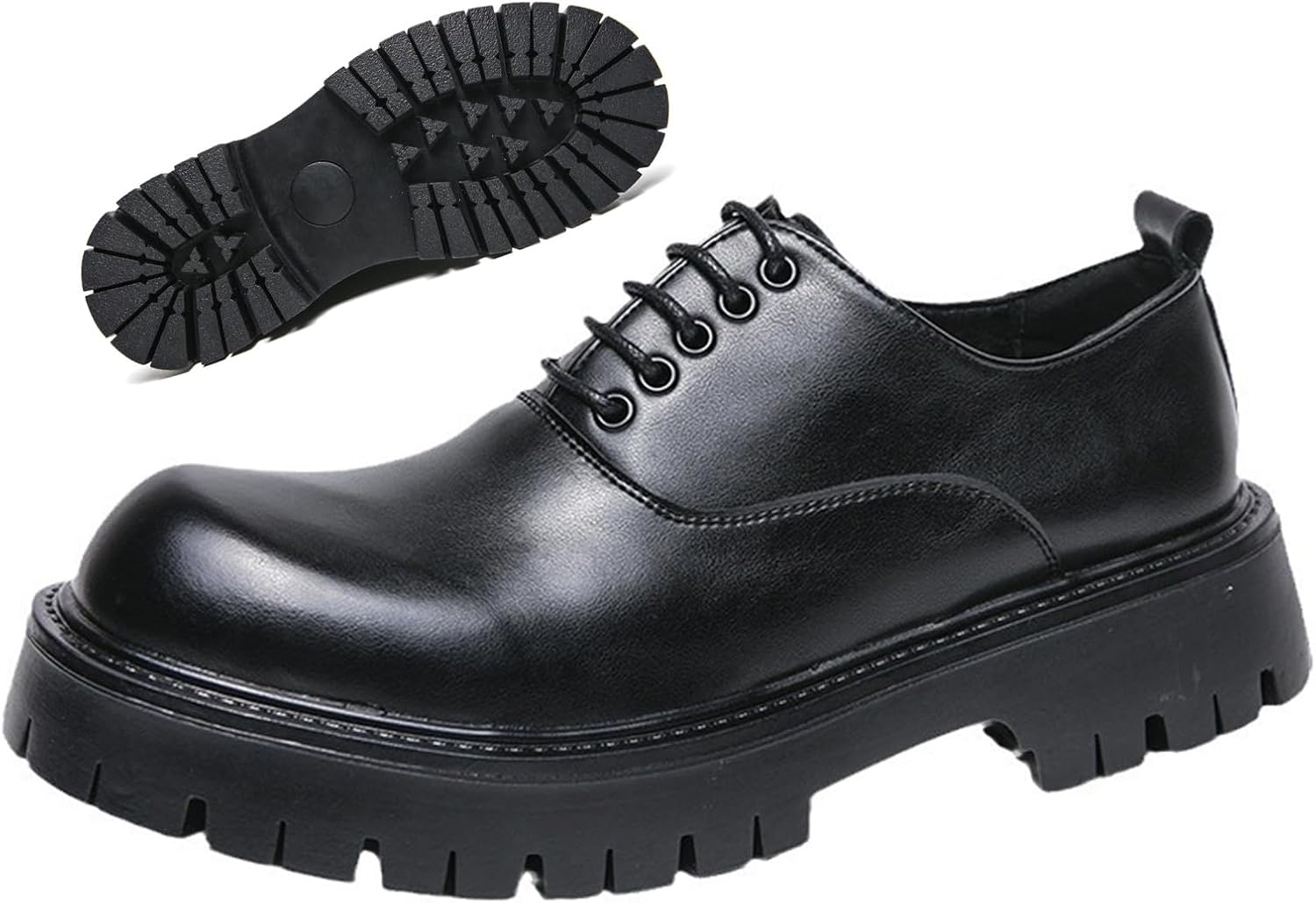 Мужские кожаные массивные дерби на платформе с круглым носком, шнуровкой и рифленой подошвой, оксфорды, удобные, дышащие, с нескользящей подошвой, праздничные туфли Nejkg, черный
Мужские кожаные массивные дерби на платформе с круглым носком, шнуровкой и рифленой подошвой, оксфорды, удобные, дышащие, с нескользящей подошвой, праздничные туфли Nejkg, черный