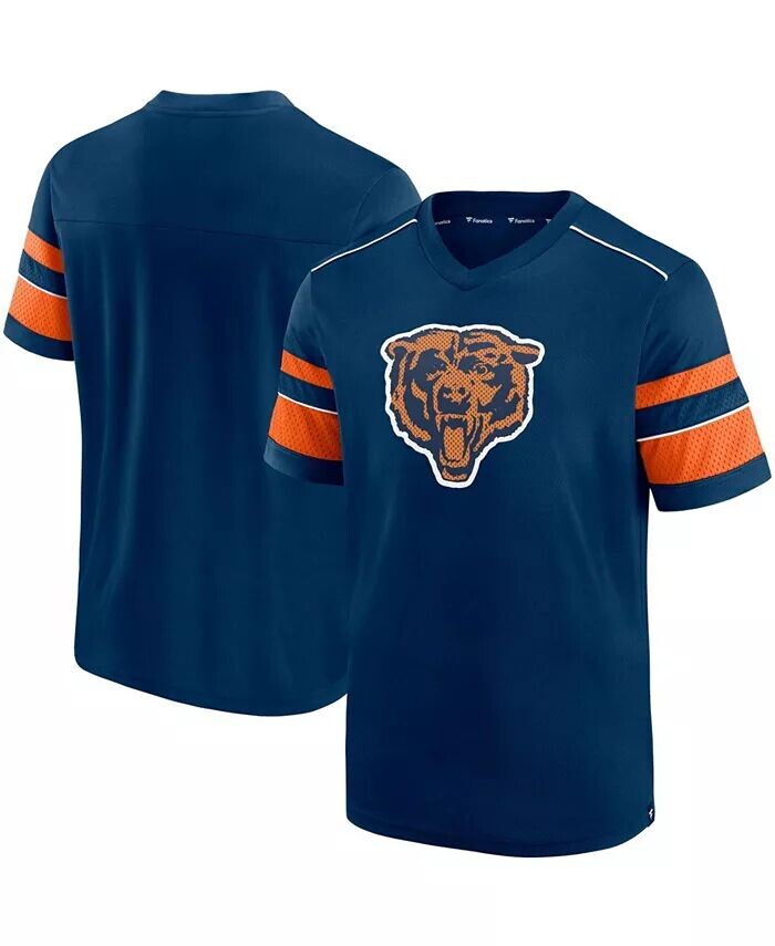 Футболка мужская темно-синяя Chicago Bears с текстурированным принтом и V-образным вырезом в стиле ретро Fanatics
Футболка мужская темно-синяя Chicago Bears с текстурированным принтом и V-образным вырезом в стиле ретро Fanatics