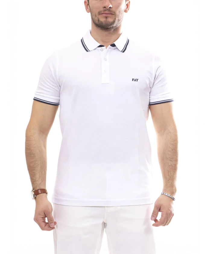 Приталенная рубашка-поло из эластичного хлопка Fay, белый
Приталенная рубашка-поло из эластичного хлопка Fay, белый