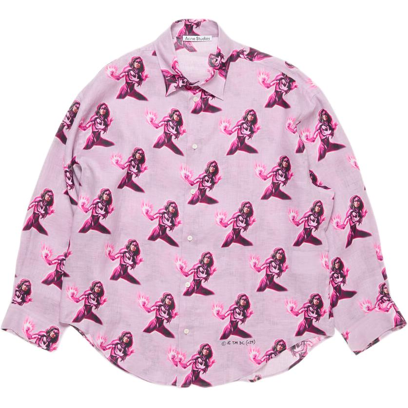 Печатная рубашка на пуговицах Acne Studios, розовый
Печатная рубашка на пуговицах Acne Studios, розовый