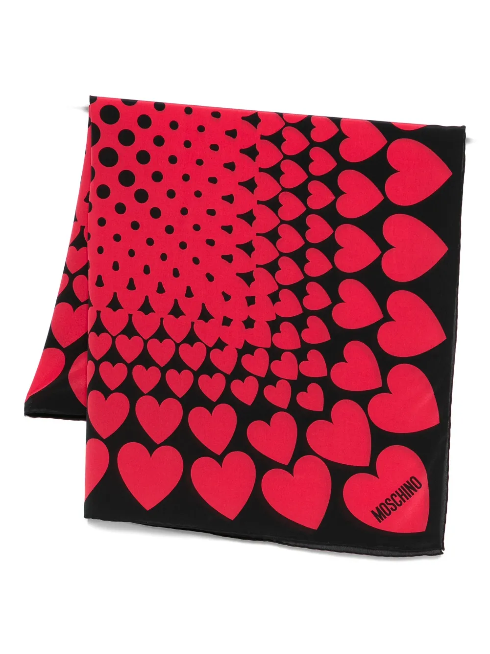 Шарф с принтом в виде сердец Moschino, черный
Шарф с принтом в виде сердец Moschino, черный