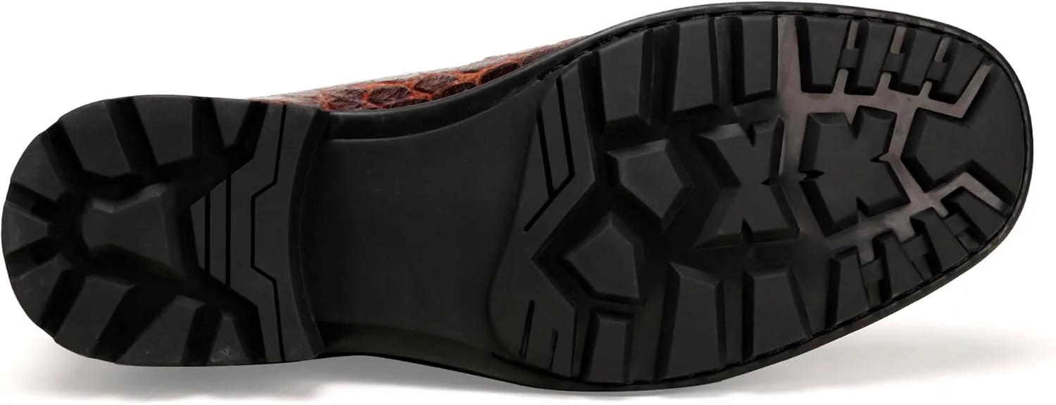 Мужские лоферы с кисточками из премиальной кожи, классические туфли с тиснением под аллигатора и толстой подошвой GOLDEN COXES FAMILY, коричневый
Мужские лоферы с кисточками из премиальной кожи, классические туфли с тиснением под аллигатора и толстой подошвой GOLDEN COXES FAMILY, коричневый