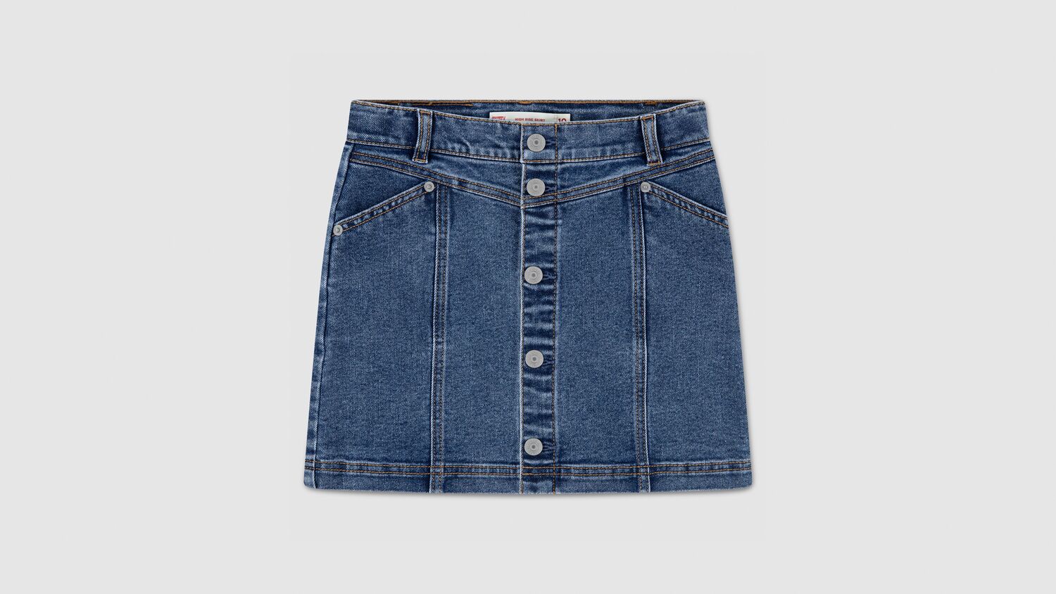 Юбка на пуговицах спереди для девочек 8-20 лет Levi's, Rodeo - Medium Wash
Юбка на пуговицах спереди для девочек 8-20 лет Levi's, Rodeo - Medium Wash