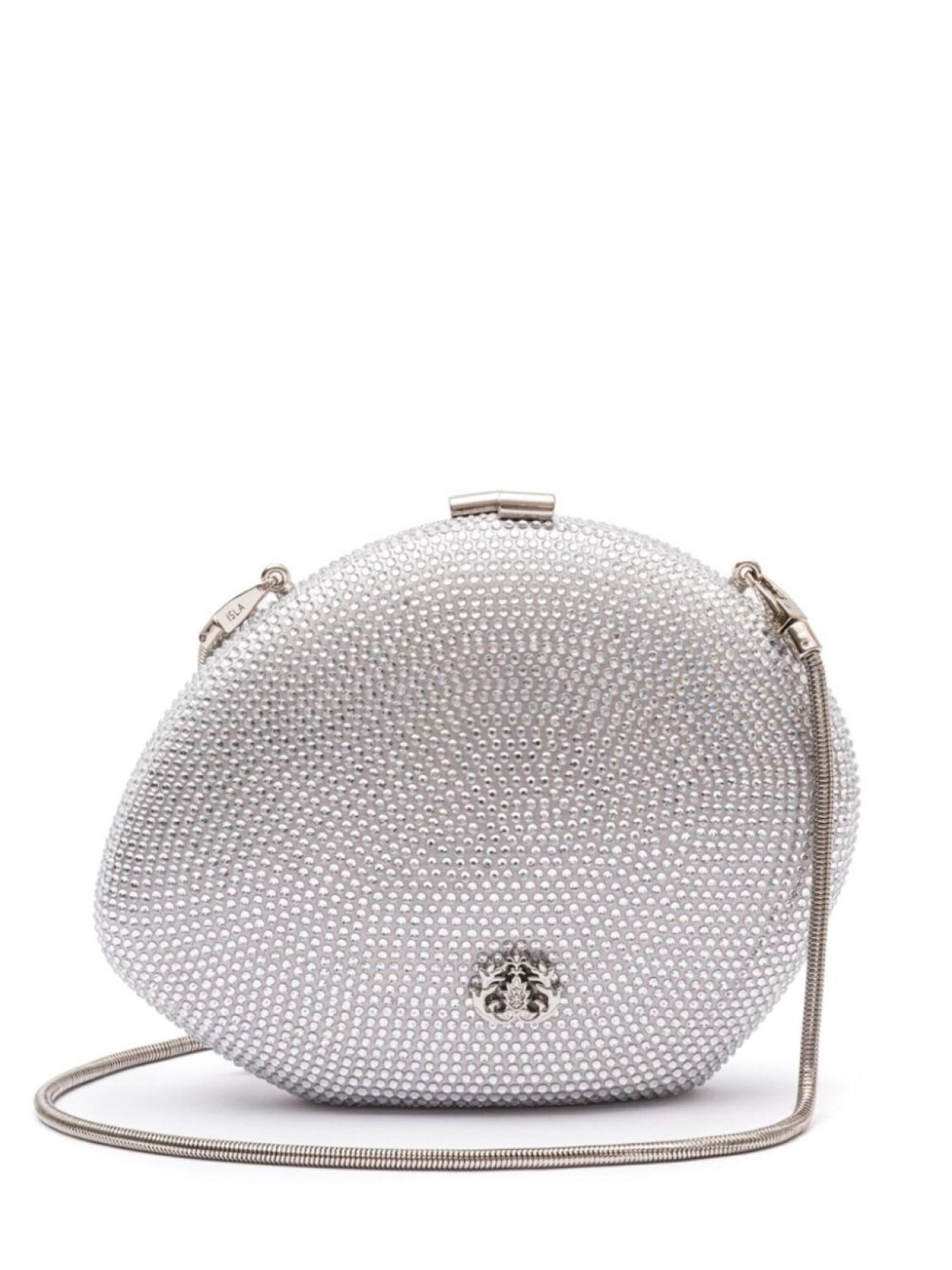 Клатч, украшенный кристаллами Isla, серебряный
Клатч, украшенный кристаллами Isla, серебряный