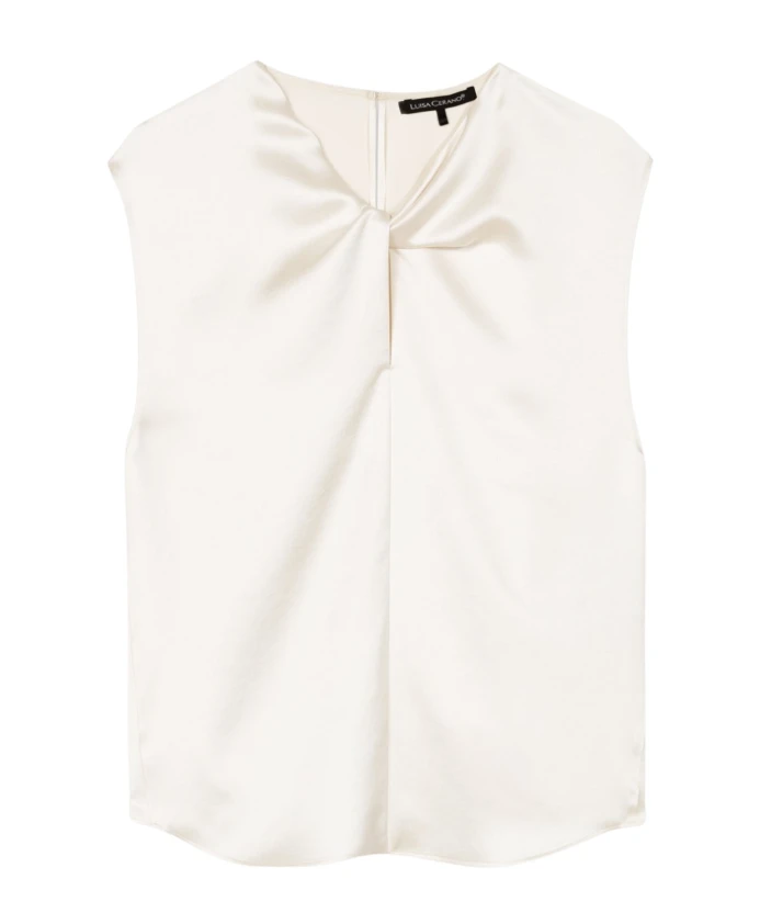 Атласный топ с узлом Luisa Cerano, бежевый
Атласный топ с узлом Luisa Cerano, бежевый