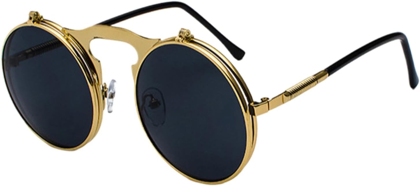 Солнцезащитные очки с защитой от УФ-излучения UV400 для женщин и мужчин | Складные дужки в стиле стимпанк, круглые, прозрачные, красные | для занятий спортом на открытом воздухе DSVIGF, Golden Black
Солнцезащитные очки с защитой от УФ-излучения UV400 для женщин и мужчин | Складные дужки в стиле стимпанк, круглые, прозрачные, красные | для занятий спортом на открытом воздухе DSVIGF, Golden Black