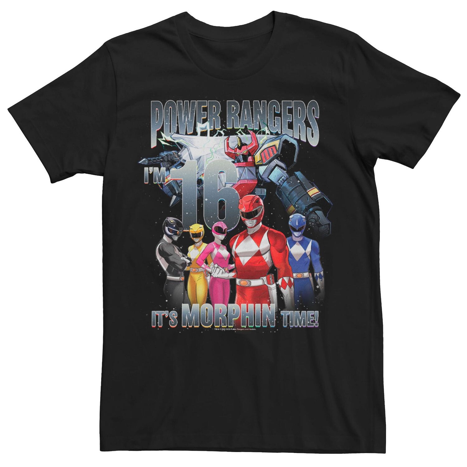 Мужская футболка Power Rangers Morphin Time на 16-летие Licensed Character 
Мужская футболка Power Rangers Morphin Time на 16-летие Licensed Character