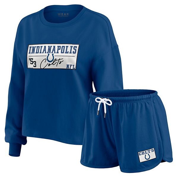 Женский комплект Indianapolis Colts: регбийка с длинным рукавом и шорты Wear By Erin Andrews
Женский комплект Indianapolis Colts: регбийка с длинным рукавом и шорты Wear By Erin Andrews