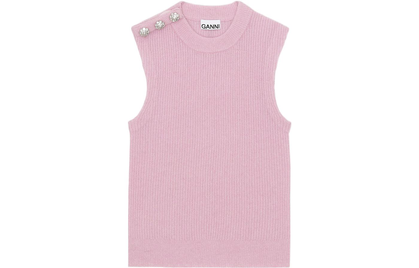 GANNI Кашемировый свитер розовый для женщин
GANNI Кашемировый свитер розовый для женщин