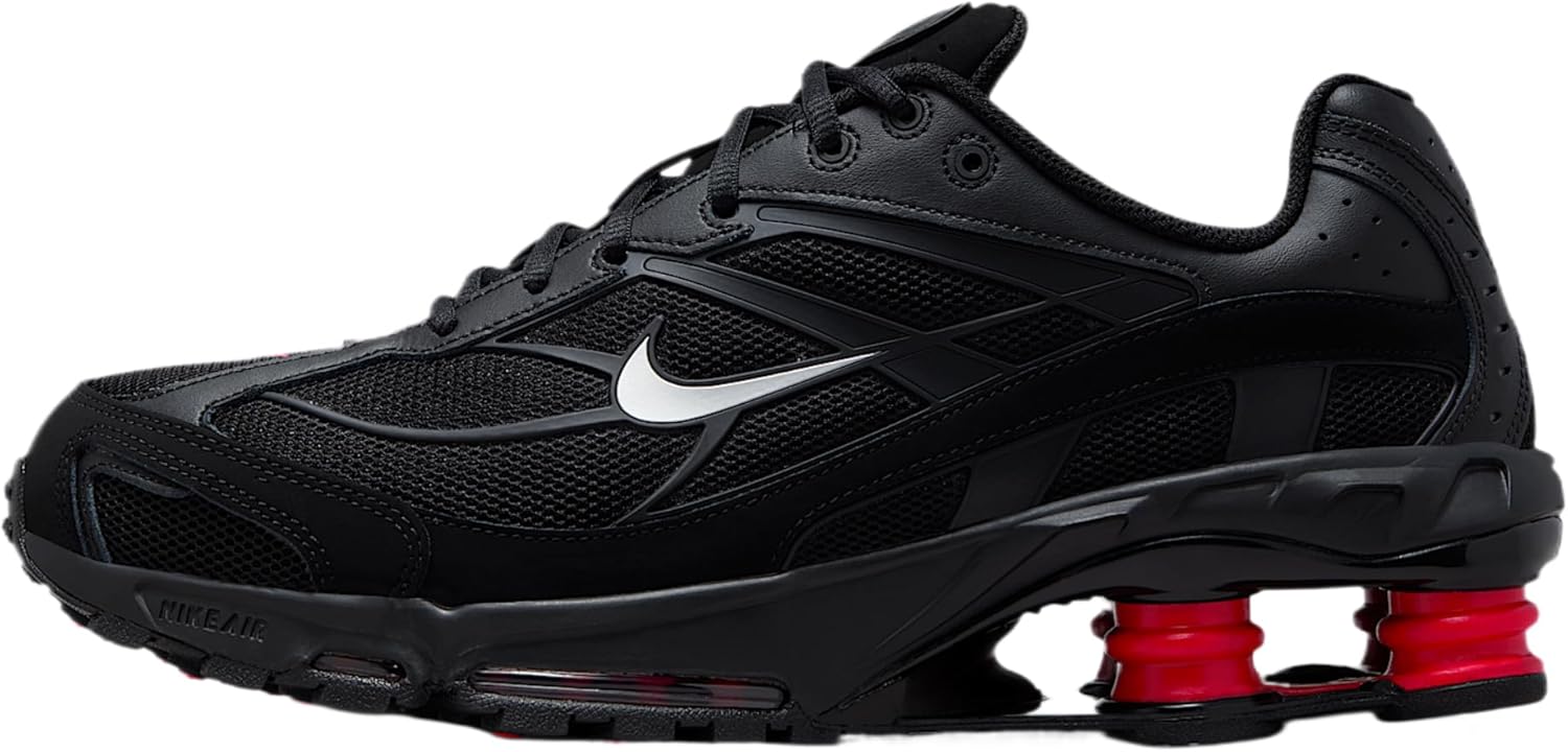 Премиальные кроссовки с амортизацией Shox в черном и светло-коричневом цветах Nike, Black/University Red/Medium Ash/Metallic Silver
Премиальные кроссовки с амортизацией Shox в черном и светло-коричневом цветах Nike, Black/University Red/Medium Ash/Metallic Silver