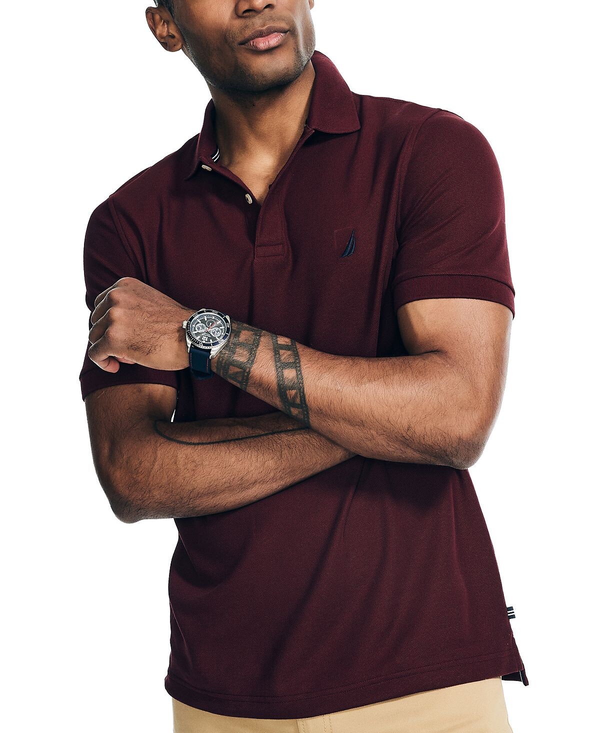 Мужская рубашка-поло классического кроя, изготовленная из экологически чистых материалов Nautica
Мужская рубашка-поло классического кроя, изготовленная из экологически чистых материалов Nautica