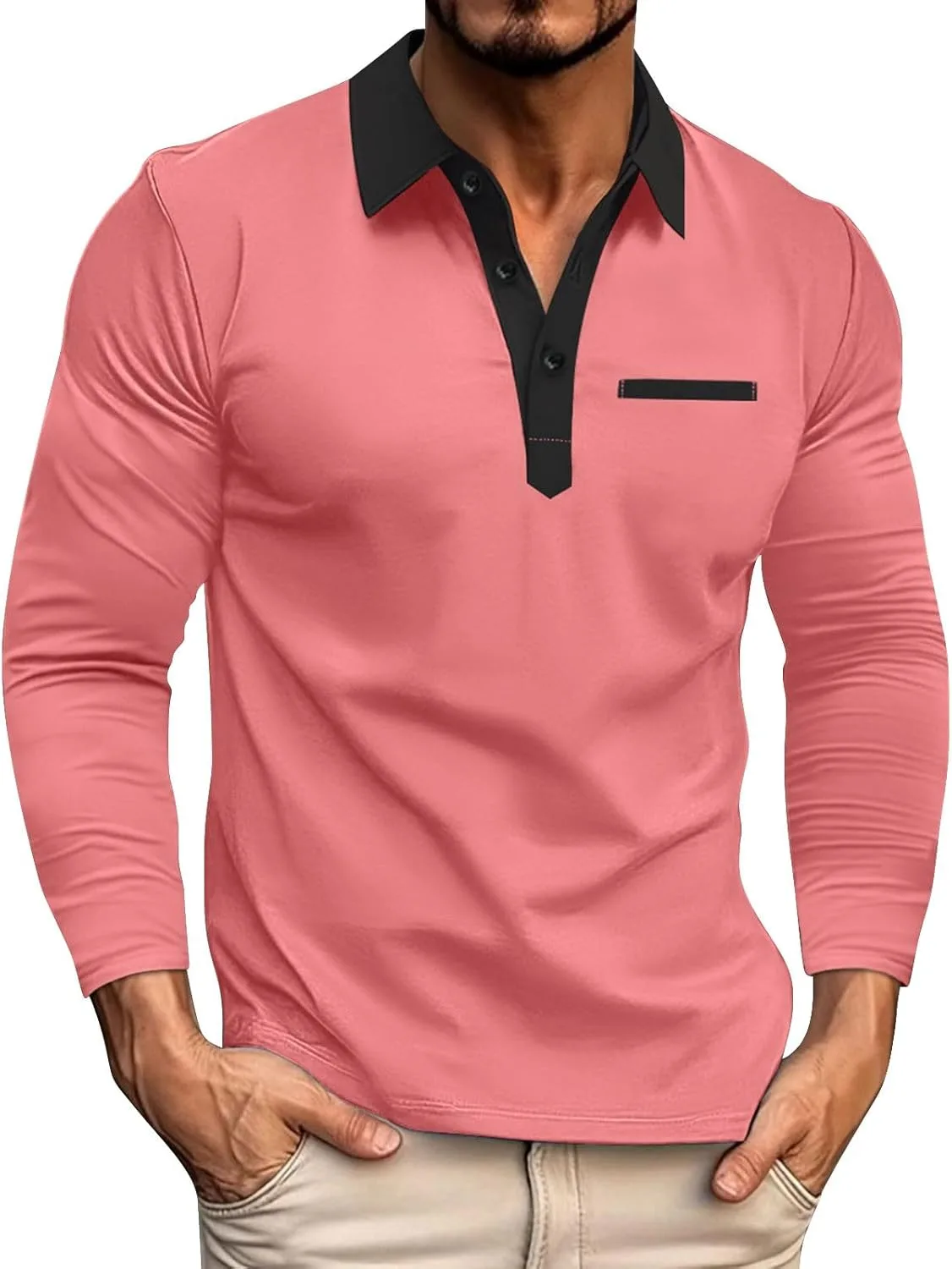 Мужская хлопковая поло с длинным рукавом Slim Fit CRNTCEM
Мужская хлопковая поло с длинным рукавом Slim Fit CRNTCEM