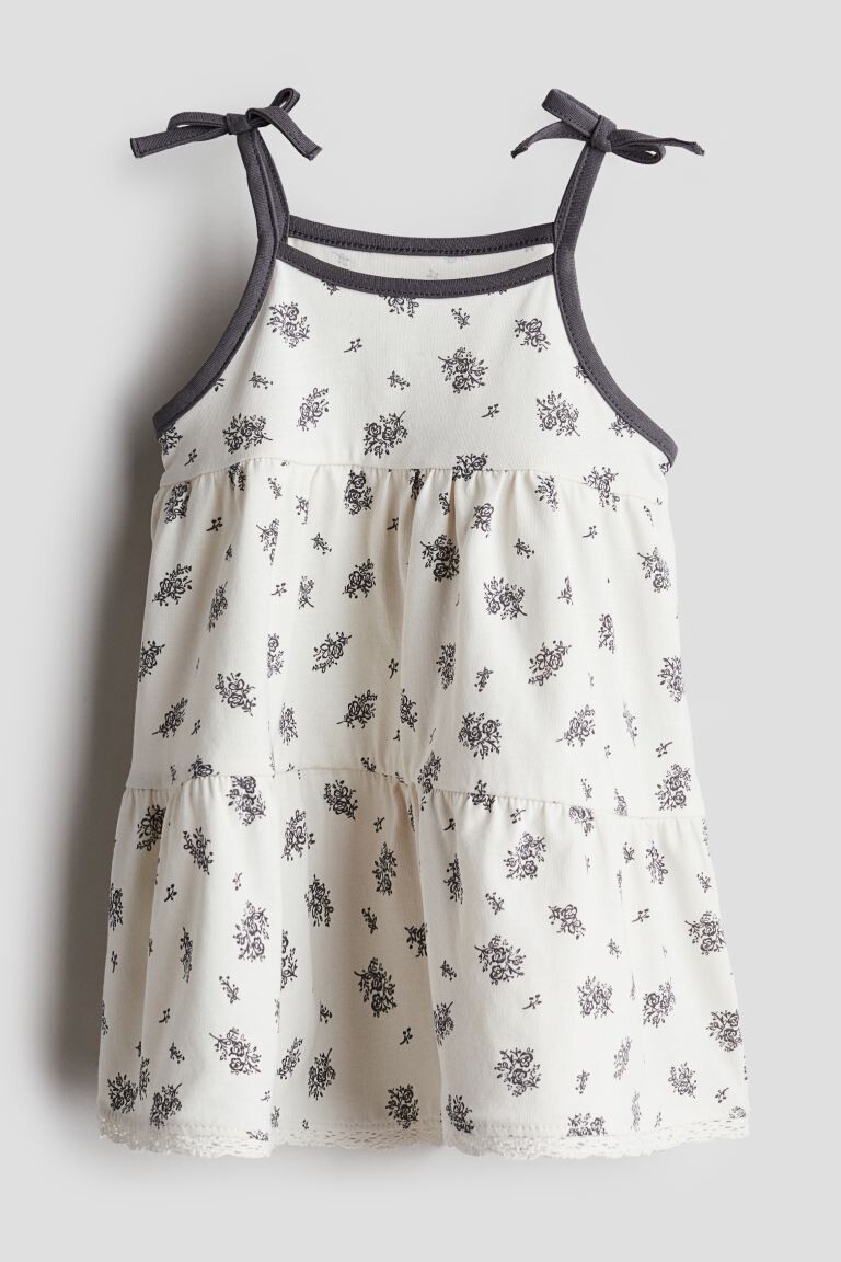 Платье-Майка из хлопкового джерси H&M, белый
Платье-Майка из хлопкового джерси H&M, белый