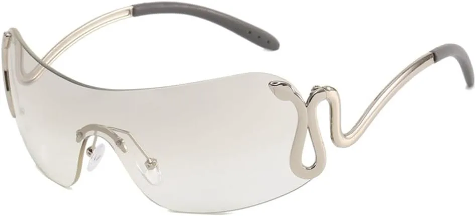 Солнцезащитные очки без оправы для женщин и мужчин, декоративная металлическая оправа, солнцезащитные очки с защитой от УФ-излучения UV400 VFDHN, Silver White
Солнцезащитные очки без оправы для женщин и мужчин, декоративная металлическая оправа, солнцезащитные очки с защитой от УФ-излучения UV400 VFDHN, Silver White