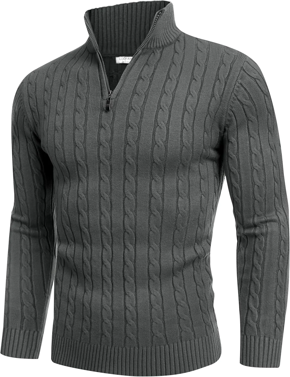 COOFANDY мужской свитер с четвертью молнии Slim Fit вязаный
COOFANDY мужской свитер с четвертью молнии Slim Fit вязаный