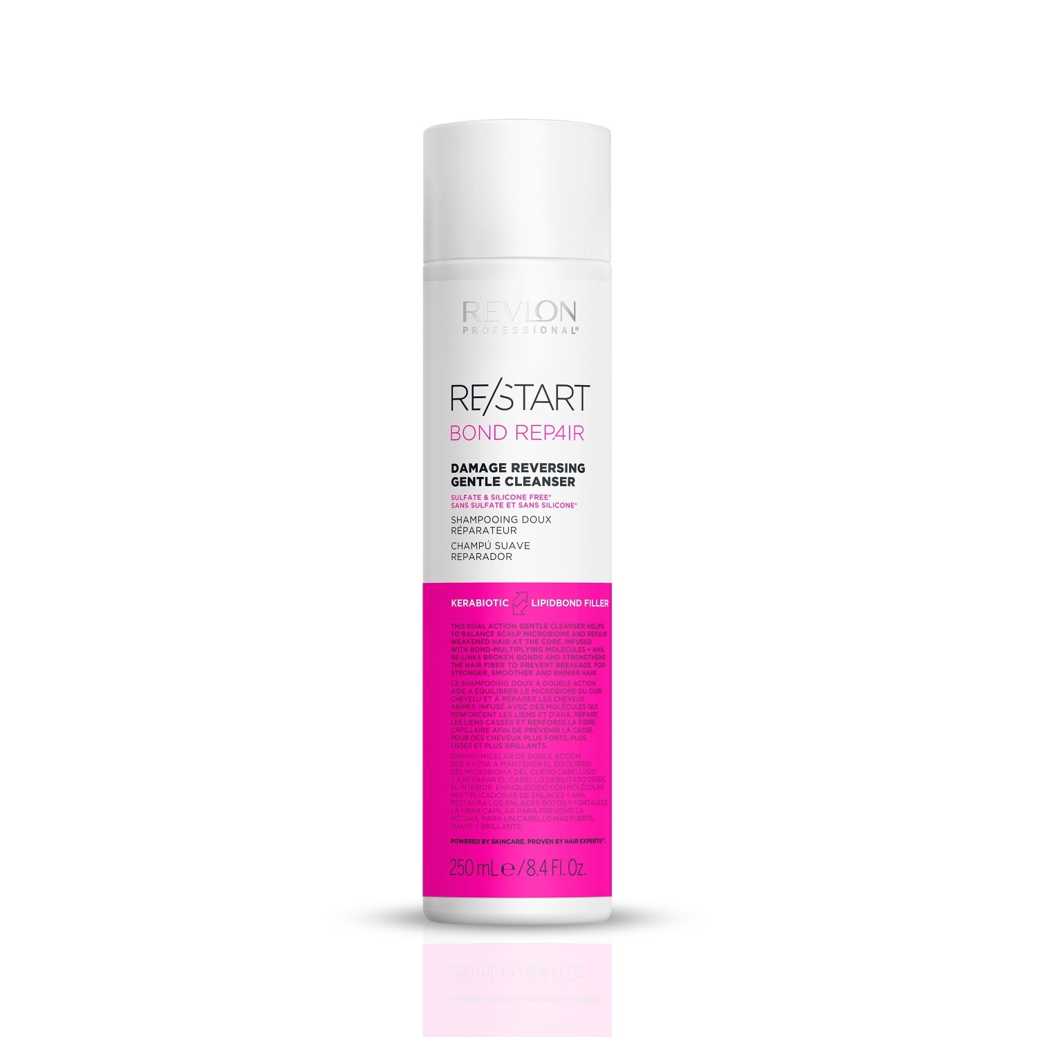 Шампунь restart bond repair damage reversing gentle cleanser Revlon Professional, объем 250 мл
Шампунь restart bond repair damage reversing gentle cleanser Revlon Professional, объем 250 мл