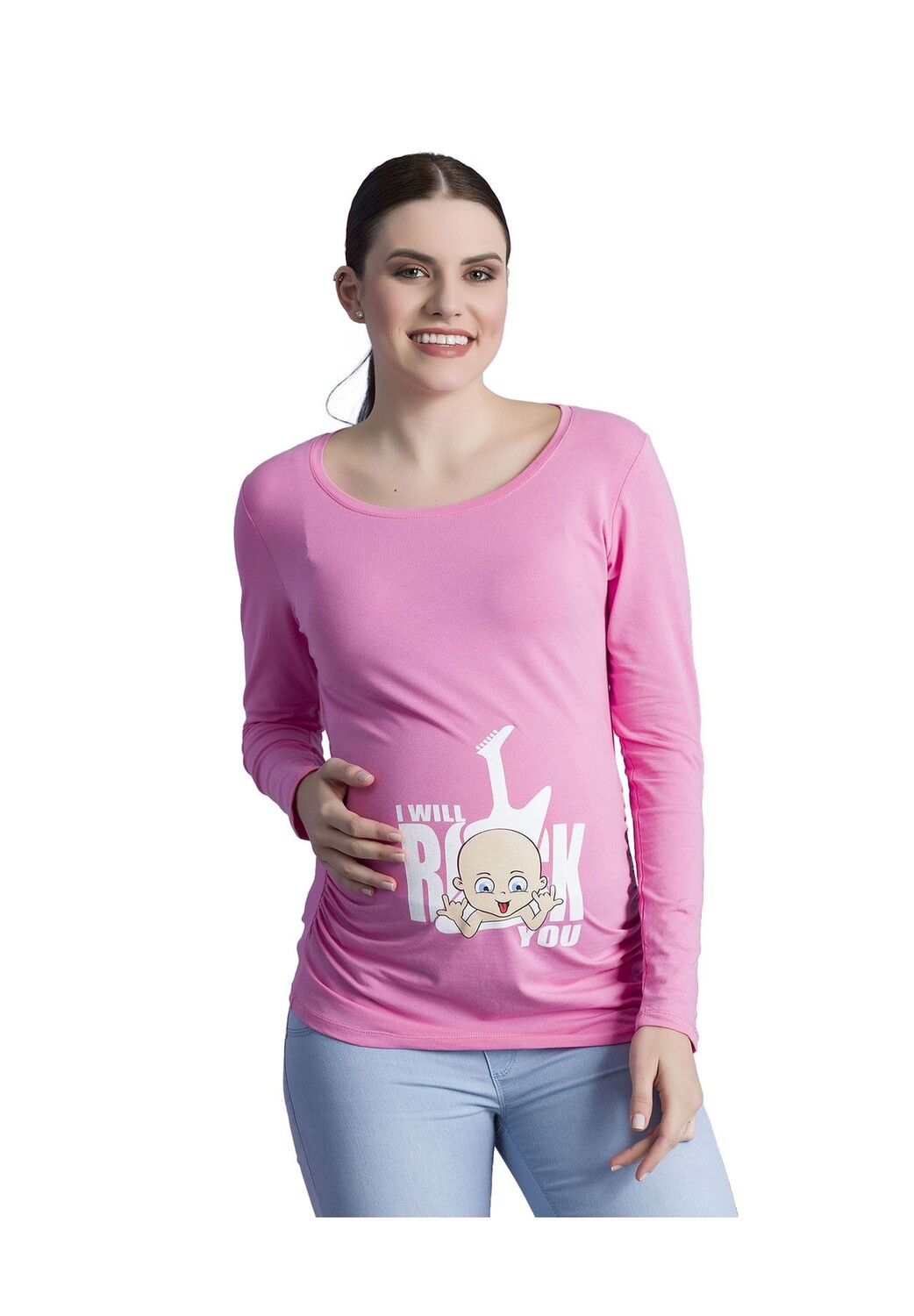 Рубашка с длинными рукавами для беременных I Will Rock You с мотивом M.M.C., розовый
Рубашка с длинными рукавами для беременных I Will Rock You с мотивом M.M.C., розовый