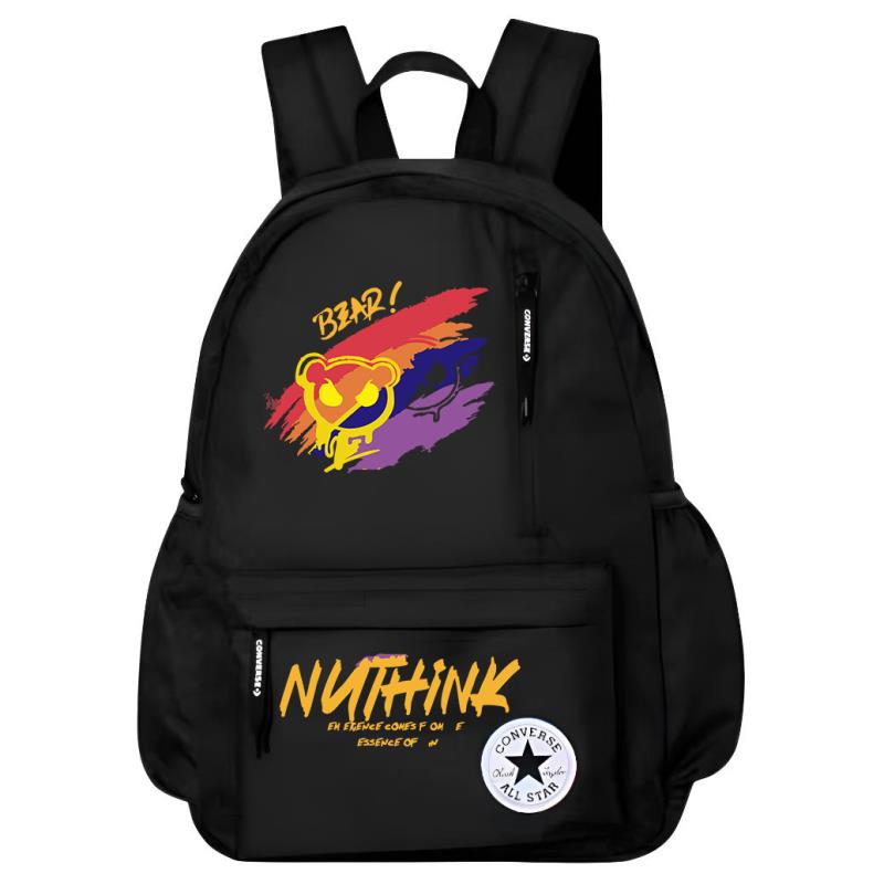 Converse Полиэстеровый рюкзак обычный мужской черный, Bear 
Converse Полиэстеровый рюкзак обычный мужской черный, Bear