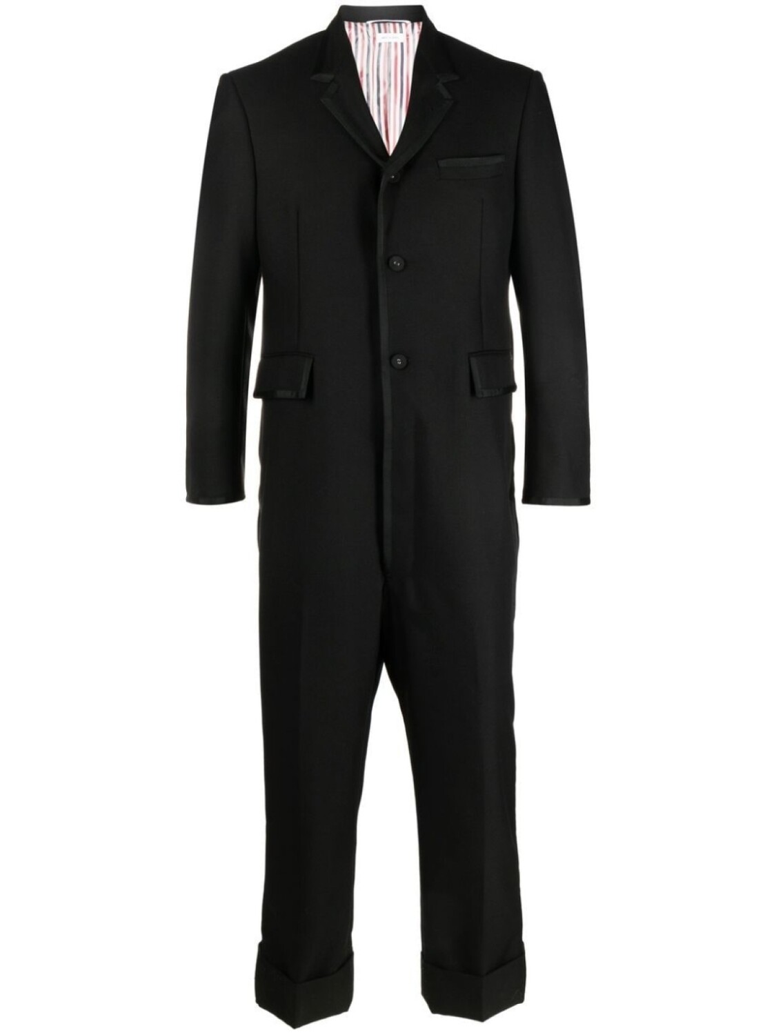 Шерстяной комбинезон строгого кроя Thom Browne, черный
Шерстяной комбинезон строгого кроя Thom Browne, черный