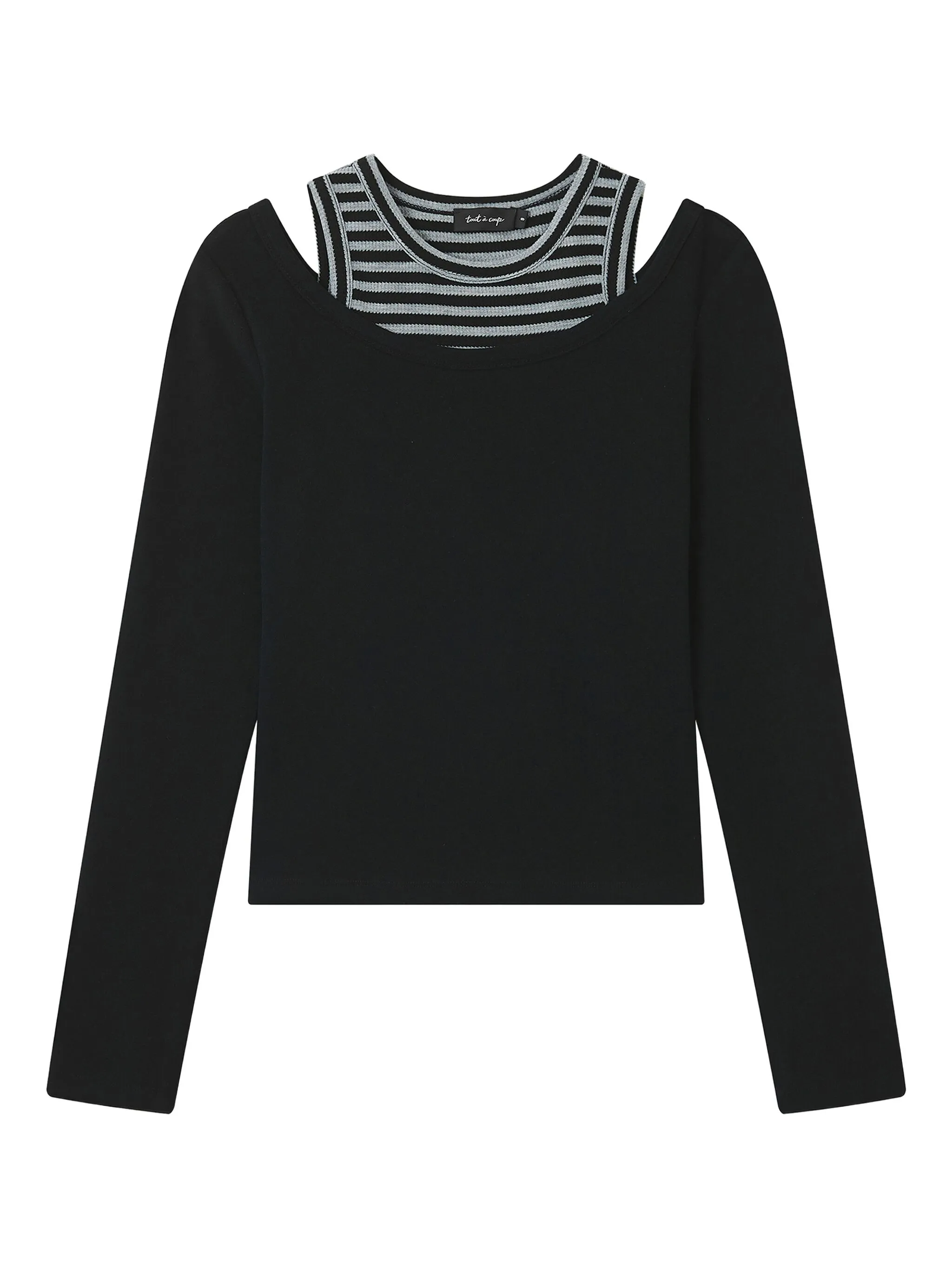 Многослойная рубашка в полоску Tout A Coup, черный
Многослойная рубашка в полоску Tout A Coup, черный