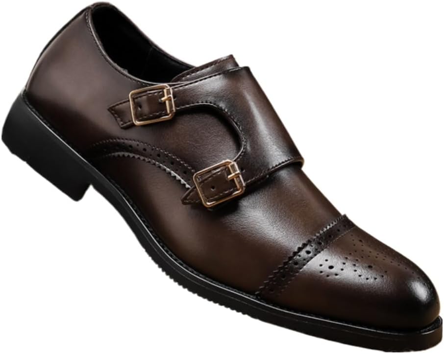 Мужские классические туфли с двойной пряжкой, ретро стиль, деловые лоферы, легкие кожаные туфли на низком каблуке, с заостренным носком и пряжкой, легко надевать, свадебные оксфорды, повседневные, элегантные, для работы и офиса Geerta, коричневы...
Мужские классические туфли с двойной пряжкой, ретро стиль, деловые лоферы, легкие кожаные туфли на низком каблуке, с заостренным носком и пряжкой, легко надевать, свадебные оксфорды, повседневные, элегантные, для работы и офиса Geerta, коричневы...