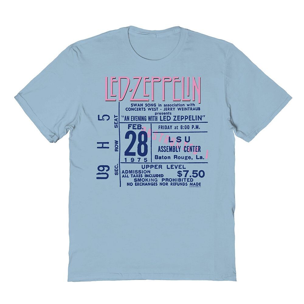 Мужская розовая футболка с рисунком Led Zeppelin Licensed Character, цвет Light Blue
Мужская розовая футболка с рисунком Led Zeppelin Licensed Character, цвет Light Blue