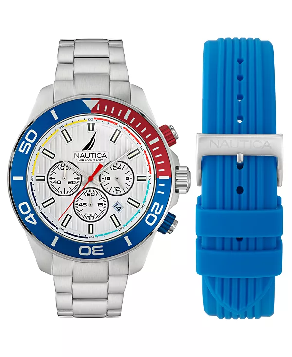 Мужские часы-хронограф из нержавеющей стали серебристого цвета, 48 мм Nautica, silver-tone
Мужские часы-хронограф из нержавеющей стали серебристого цвета, 48 мм Nautica, silver-tone