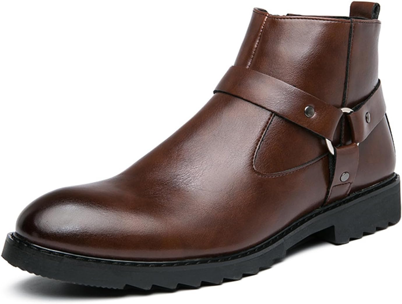 Мужские кожаные челси с заостренным носком, классические модные с боковой молнией и пряжкой, массивный каблук, противоскользящие деловые ботинки-чакка до щиколотки для офиса, свадьбы и работы Nxnbhsl, коричневый
Мужские кожаные челси с заостренным носком, классические модные с боковой молнией и пряжкой, массивный каблук, противоскользящие деловые ботинки-чакка до щиколотки для офиса, свадьбы и работы Nxnbhsl, коричневый