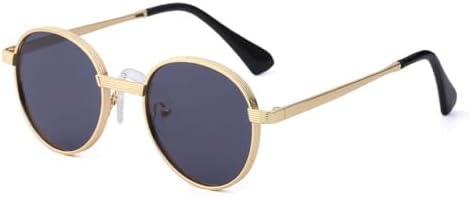 Панк-очки 2027 года для женщин и мужчин, винтажные круглые очки для вождения, мужские солнцезащитные очки UV400, качественные очки для путешествий MTZJH, C04-golden Gray
Панк-очки 2027 года для женщин и мужчин, винтажные круглые очки для вождения, мужские солнцезащитные очки UV400, качественные очки для путешествий MTZJH, C04-golden Gray