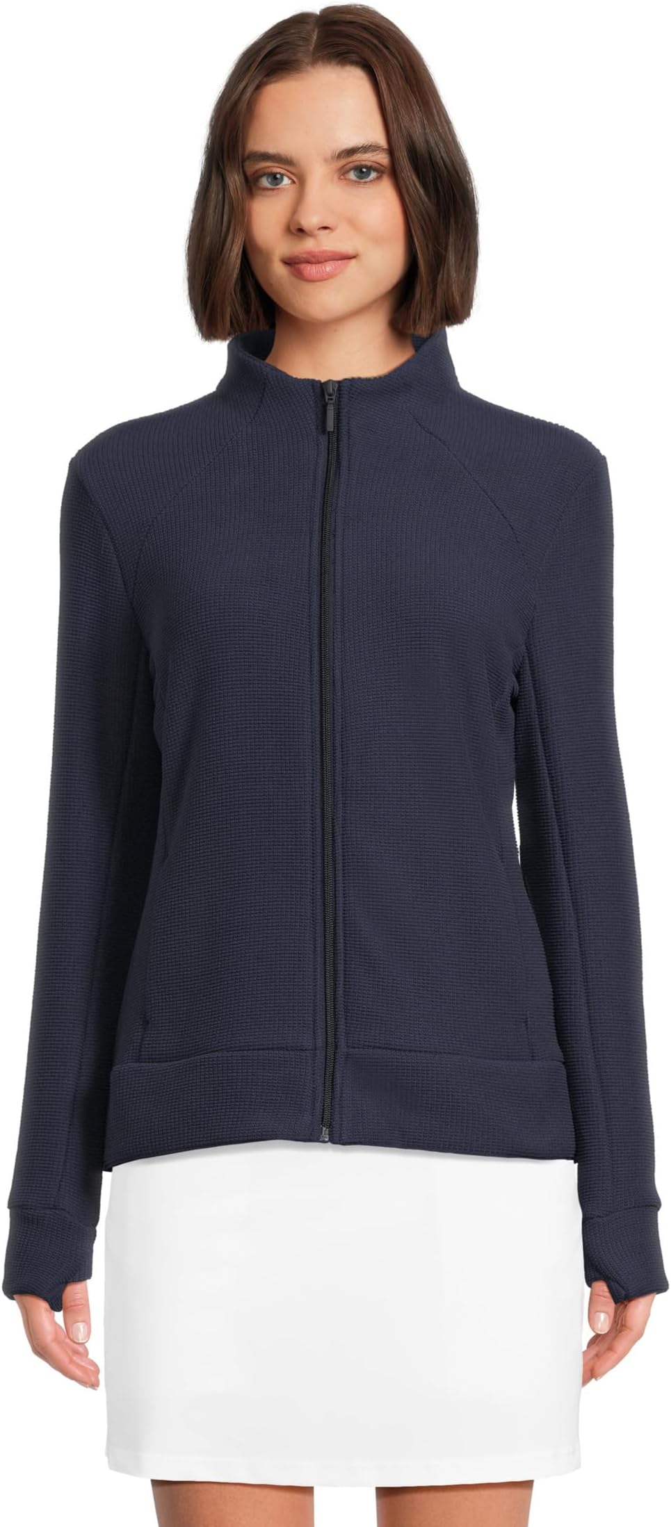 Женская фактурная вафельная трикотажная куртка с молнией по всей длине Callaway, Peacoat
Женская фактурная вафельная трикотажная куртка с молнией по всей длине Callaway, Peacoat