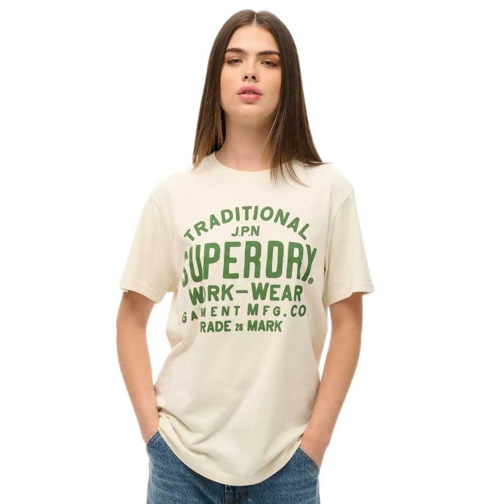 Футболка с коротким рукавом Superdry Machined Goods Workwear, бежевый 
Футболка с коротким рукавом Superdry Machined Goods Workwear, бежевый