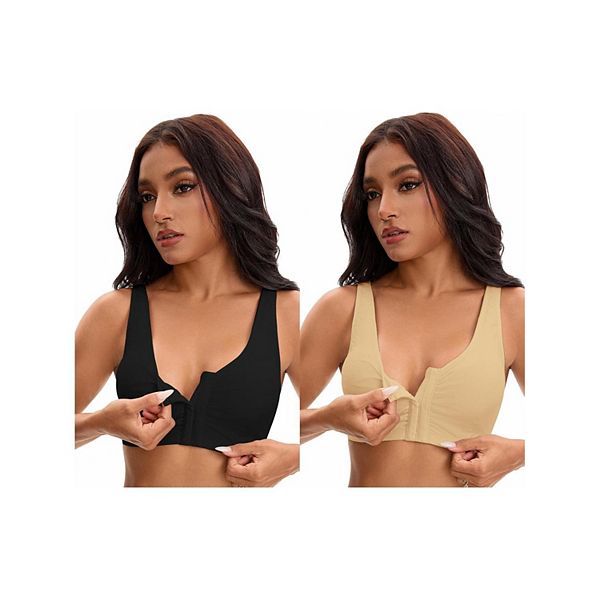 2 упаковки женских спортивных бюстгальтеров без косточек с передней застежкой и регулируемыми бретелями Inspire Chic, Black Beige
2 упаковки женских спортивных бюстгальтеров без косточек с передней застежкой и регулируемыми бретелями Inspire Chic, Black Beige