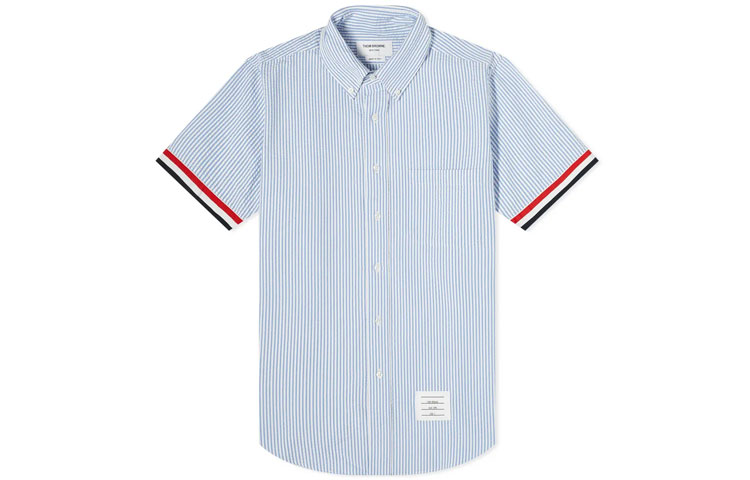 Полосатая рубашка с коротким рукавом THOM BROWNE, синий
Полосатая рубашка с коротким рукавом THOM BROWNE, синий
