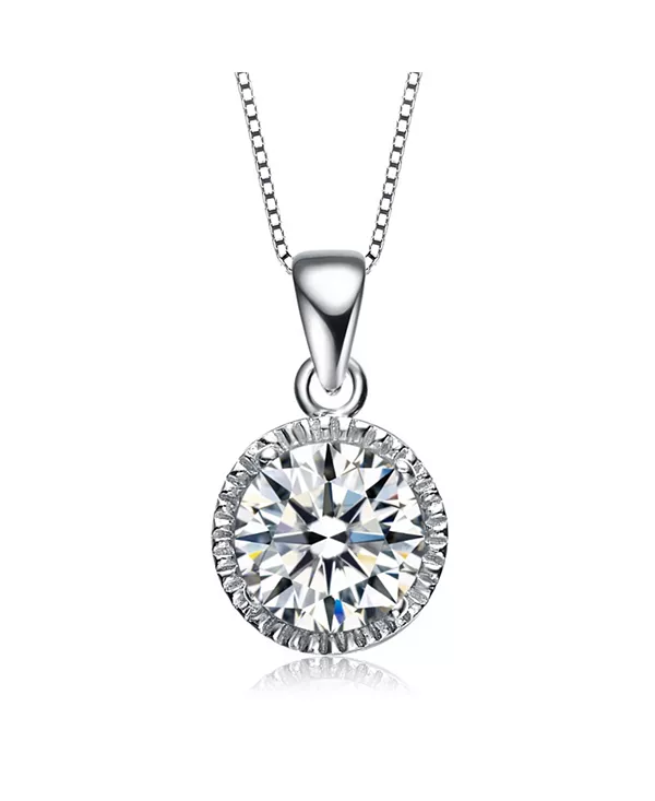 Круглое ожерелье-гвоздик из стерлингового серебра с покрытием из белого золота и кубическим цирконием Genevive, white
Круглое ожерелье-гвоздик из стерлингового серебра с покрытием из белого золота и кубическим цирконием Genevive, white