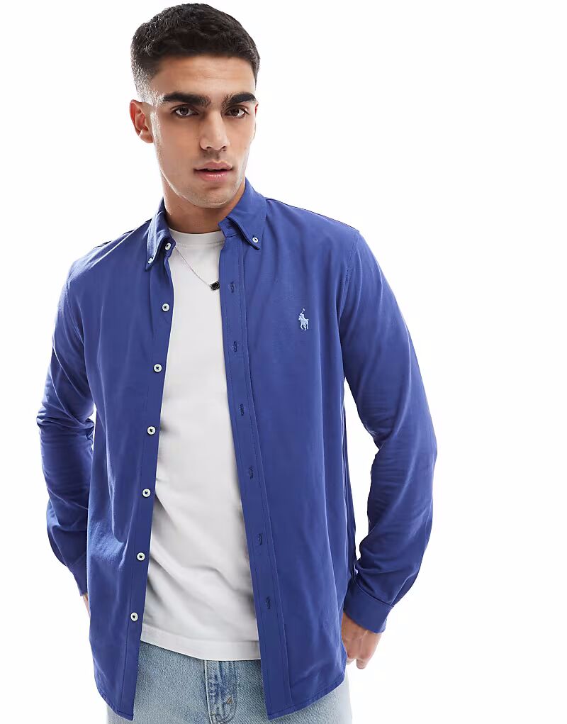 Рубашка пике с логотипом Polo Ralph Lauren, средне-синего цвета
Рубашка пике с логотипом Polo Ralph Lauren, средне-синего цвета