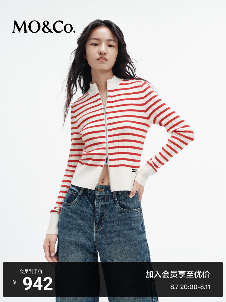 Кардиган вязаный Moco Moanko с двойной молнией, красный / белый
Кардиган вязаный Moco Moanko с двойной молнией, красный / белый