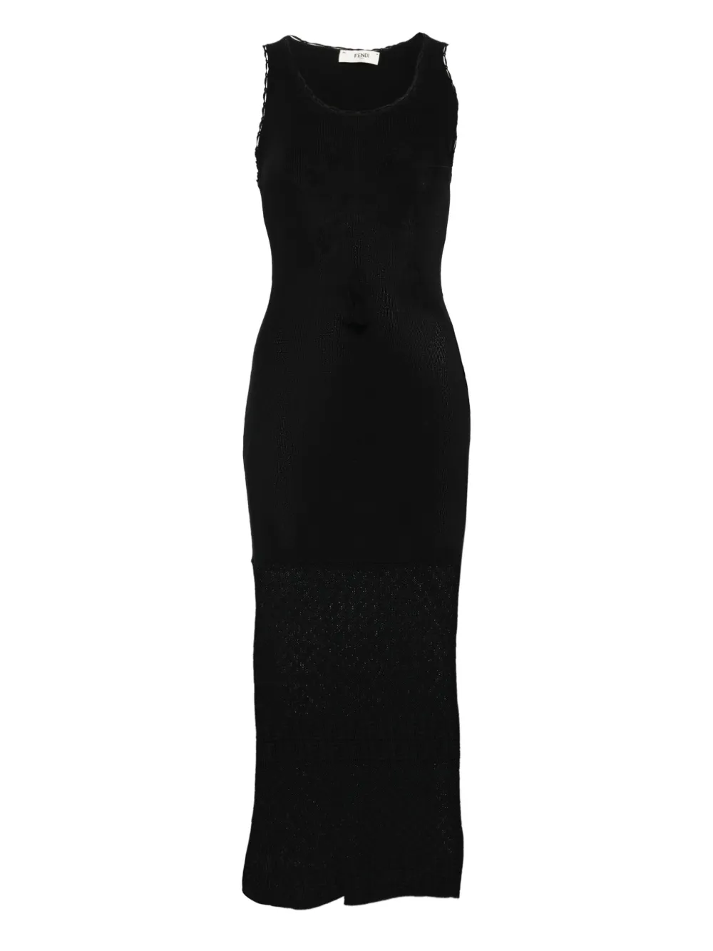 Трикотажное платье миди со вставками FENDI, черный
Трикотажное платье миди со вставками FENDI, черный