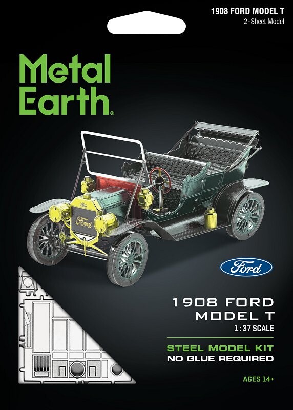 Metal Earth, Ford Model T 1908. Складная модель из темно-зеленого металла. Fascinations
Metal Earth, Ford Model T 1908. Складная модель из темно-зеленого металла. Fascinations