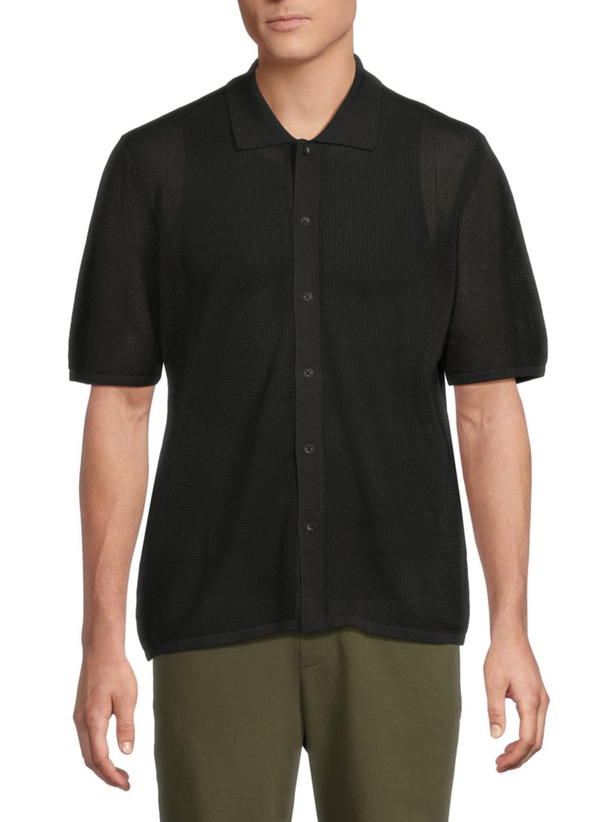 Рубашка-поло из текстурированного хлопка rag & bone, черный
Рубашка-поло из текстурированного хлопка rag & bone, черный