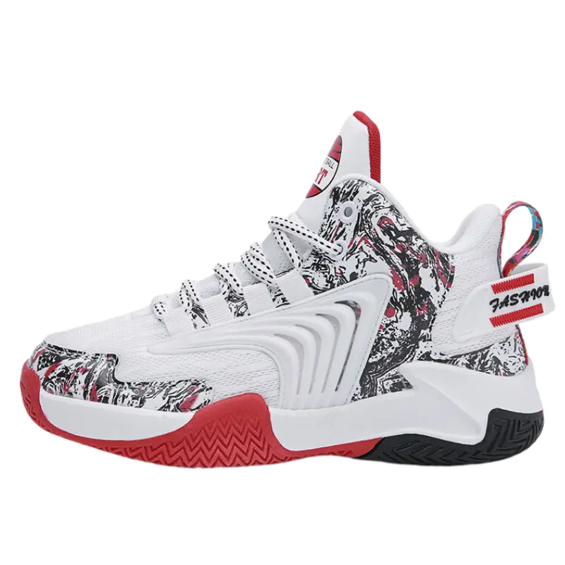 Детские противоскользящие износостойкие дышащие легкие сбалансированные высокие детские баскетбольные кроссовки MAIBUXIONG, белый/красный
Детские противоскользящие износостойкие дышащие легкие сбалансированные высокие детские баскетбольные кроссовки MAIBUXIONG, белый/красный