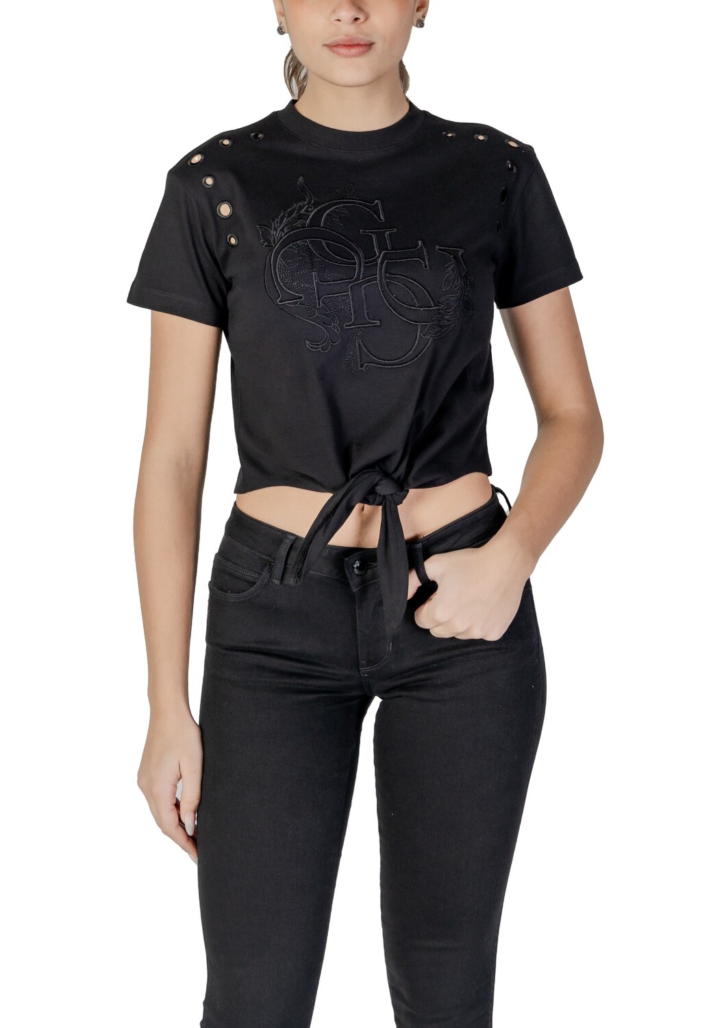 Футболка женская GUESS на завязках, черный
Футболка женская GUESS на завязках, черный