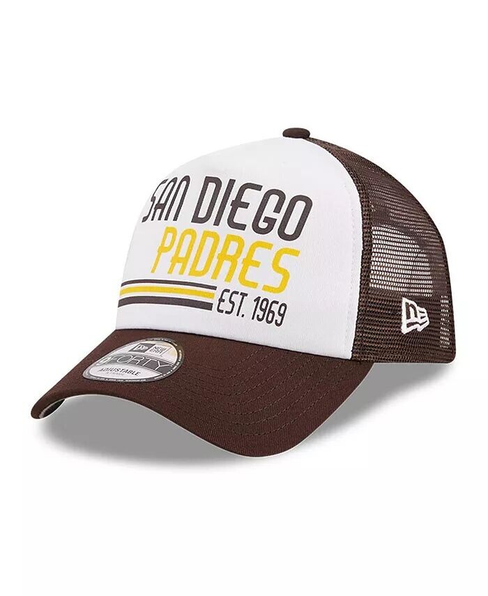 Мужская белая, коричневая San Diego Padres Stacked A-Frame Trucker 9FORTY Регулируемая кепка New Era
Мужская белая, коричневая San Diego Padres Stacked A-Frame Trucker 9FORTY Регулируемая кепка New Era