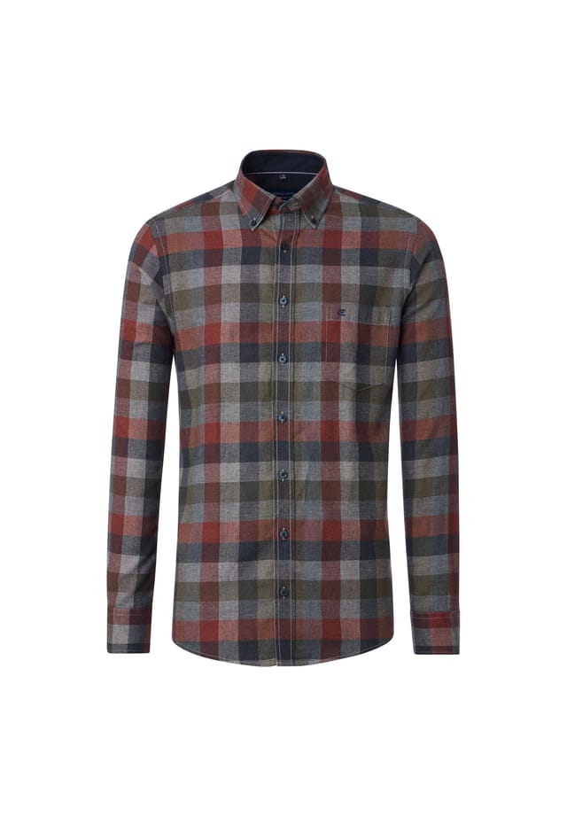 Рубашка свободного кроя в клетку Casamoda, оранжевый
Рубашка свободного кроя в клетку Casamoda, оранжевый