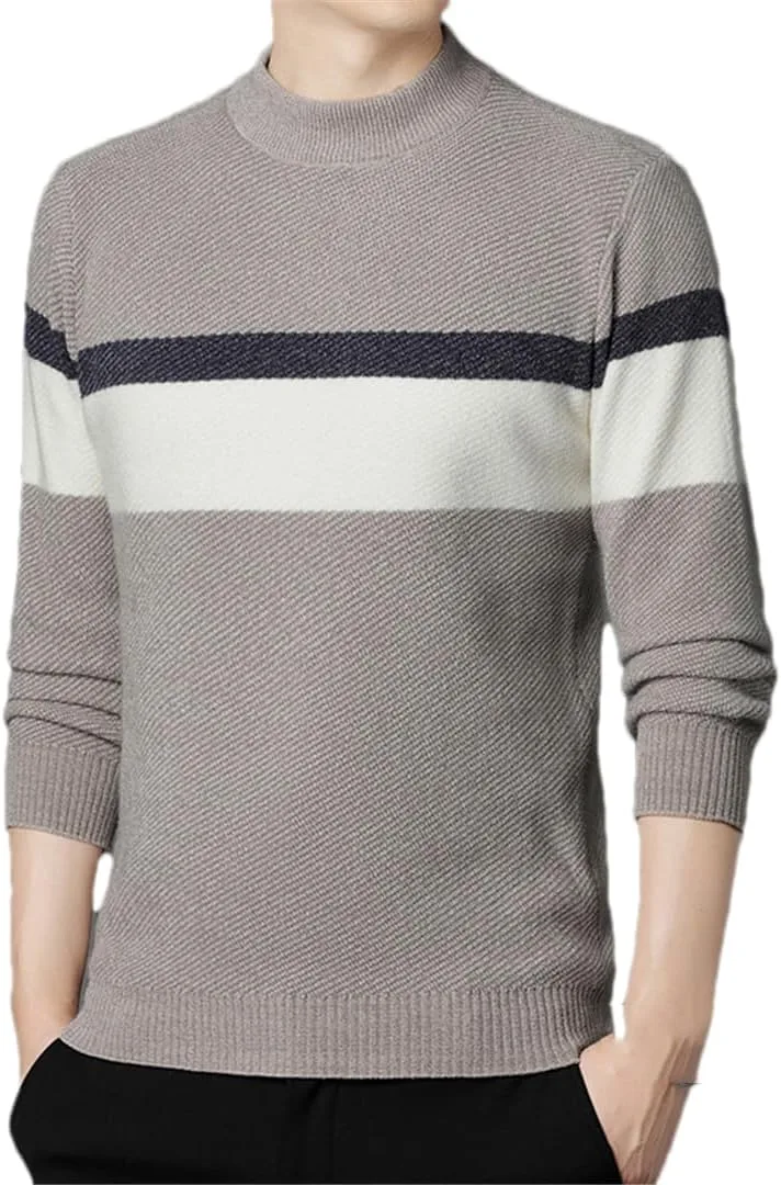 Мужской свитер с воротником-стойкой, длинный рукав, контрастный цвет Fnfmrfmr
Мужской свитер с воротником-стойкой, длинный рукав, контрастный цвет Fnfmrfmr