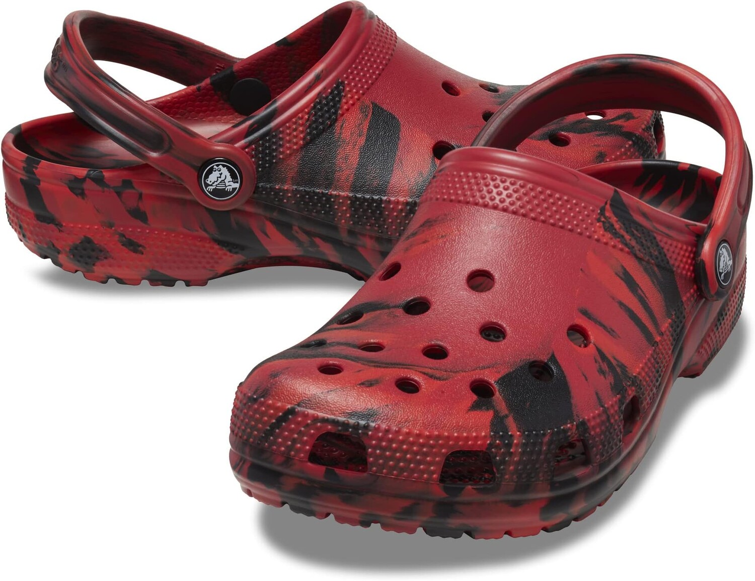 Сабо Classic Marbled Tie-Dye Clog Crocs, цвет Pepper/Black 
Сабо Classic Marbled Tie-Dye Clog Crocs, цвет Pepper/Black
