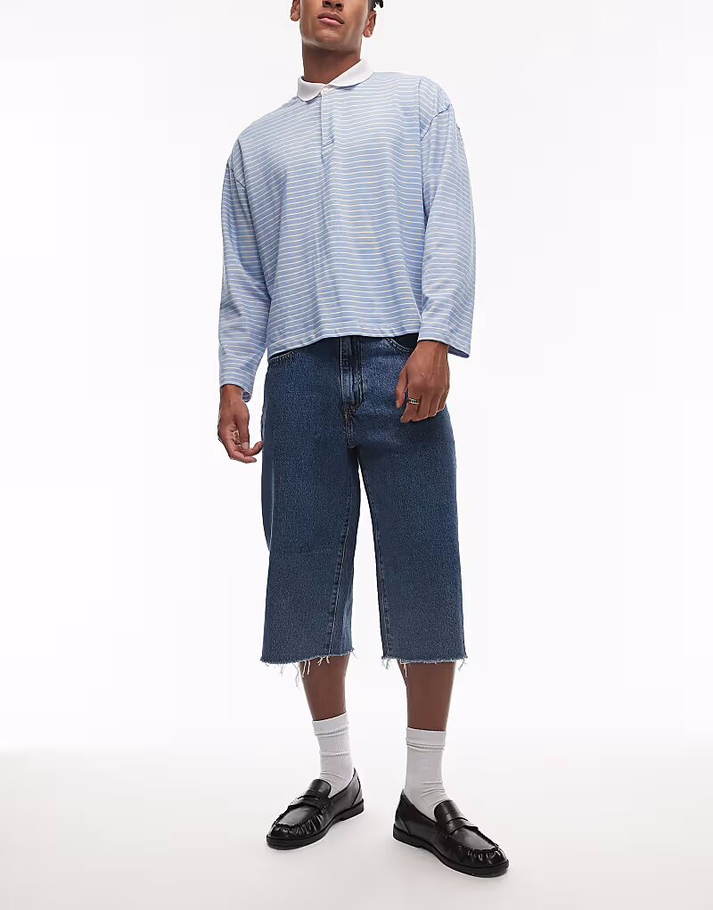 Джинсы Levi's 3/4 из денима, мешковатые, тёмного цвета
Джинсы Levi's 3/4 из денима, мешковатые, тёмного цвета